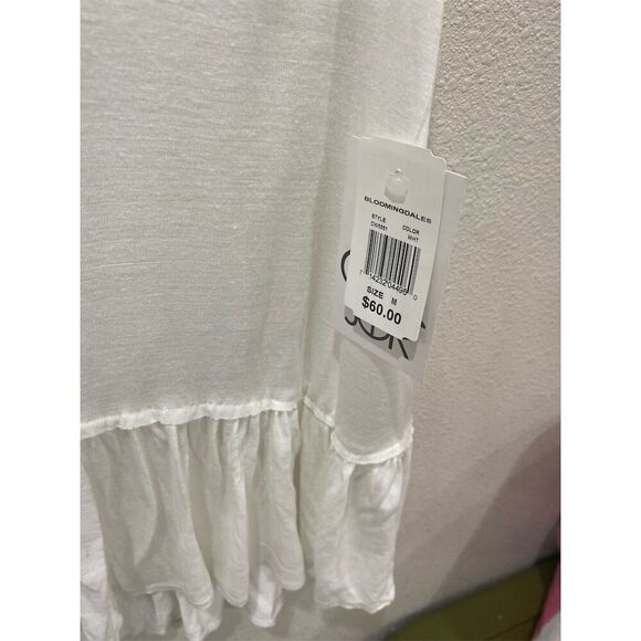 CHASER Women's White Sleeveless Ruffle Peplum Blouse Size M - Picture 2 of 6